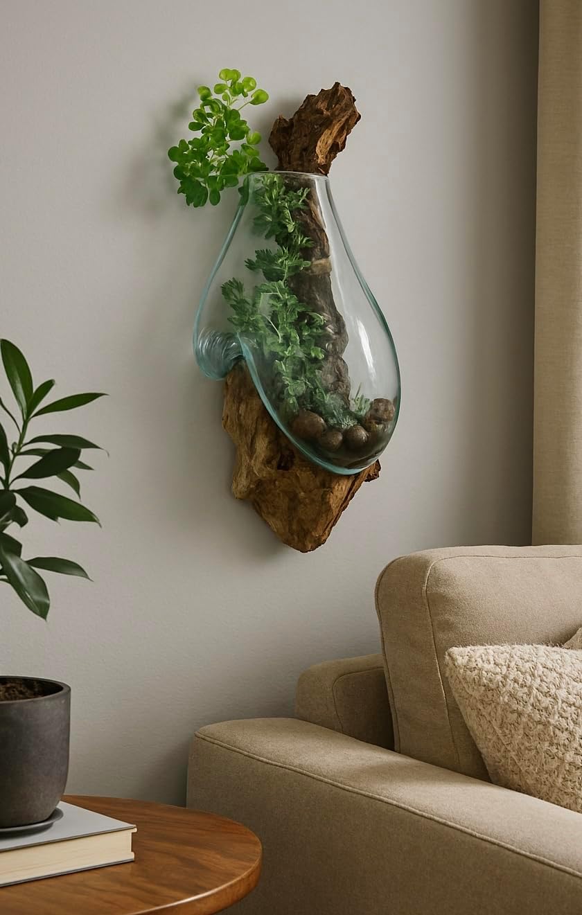 Driftwood Glass Wall Terrarium