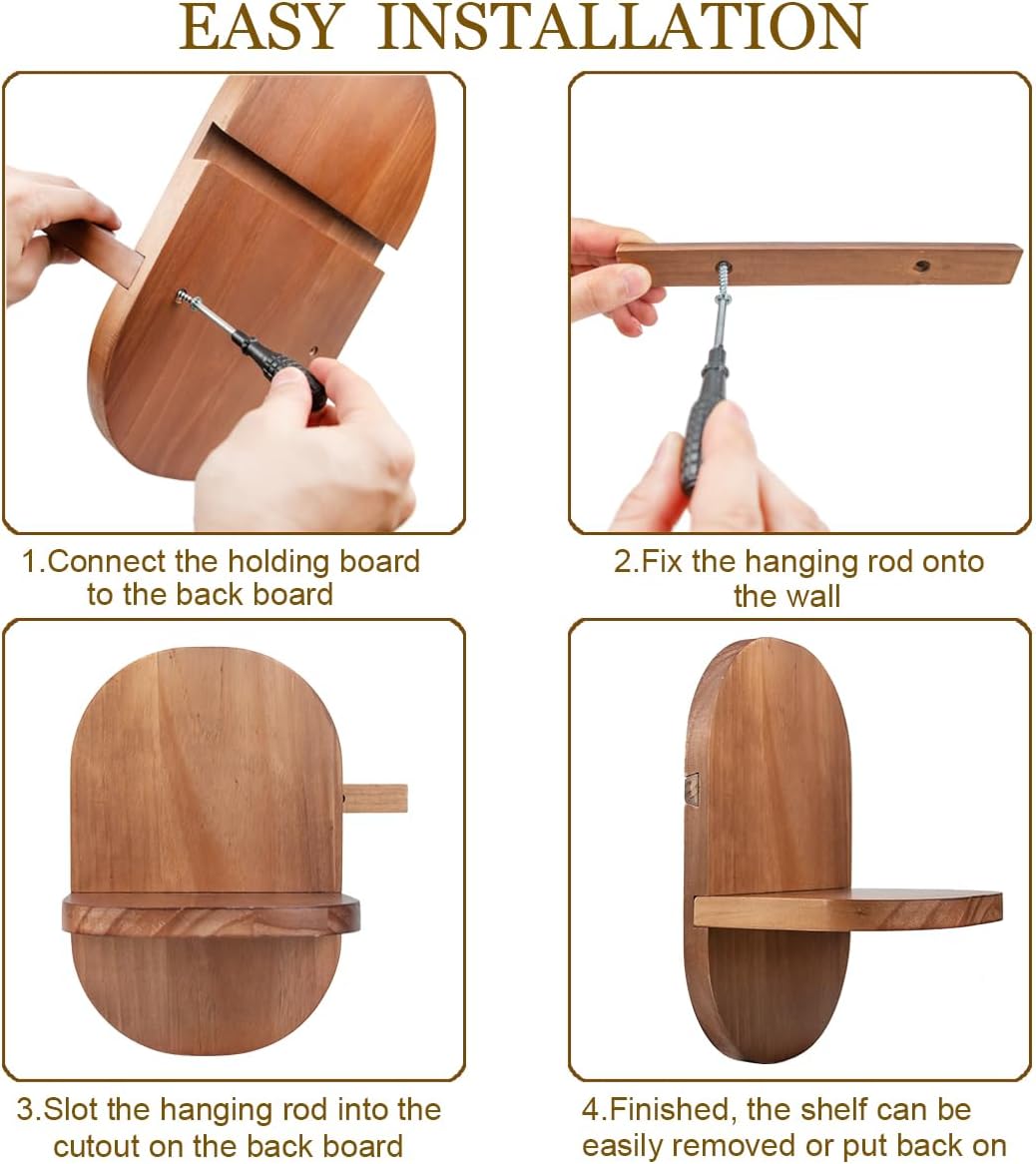 Wood Wall Mount Plant Holder