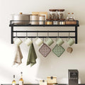 30" Black 2-Tier Wall Mount Pot Rack