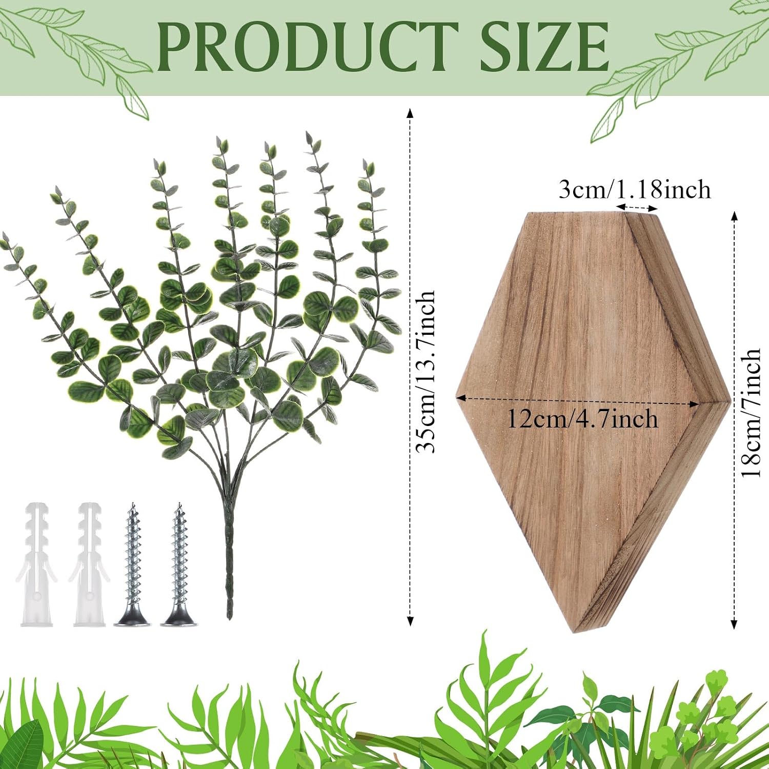 2 Pack Boho Wood Wall Planter Boxes