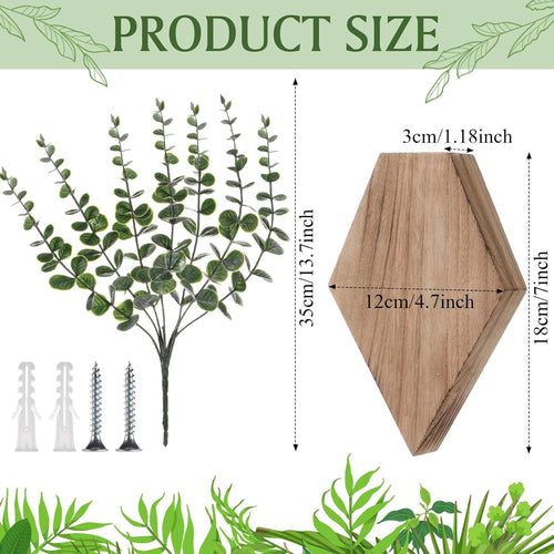 2 Pack Boho Wood Wall Planter Boxes