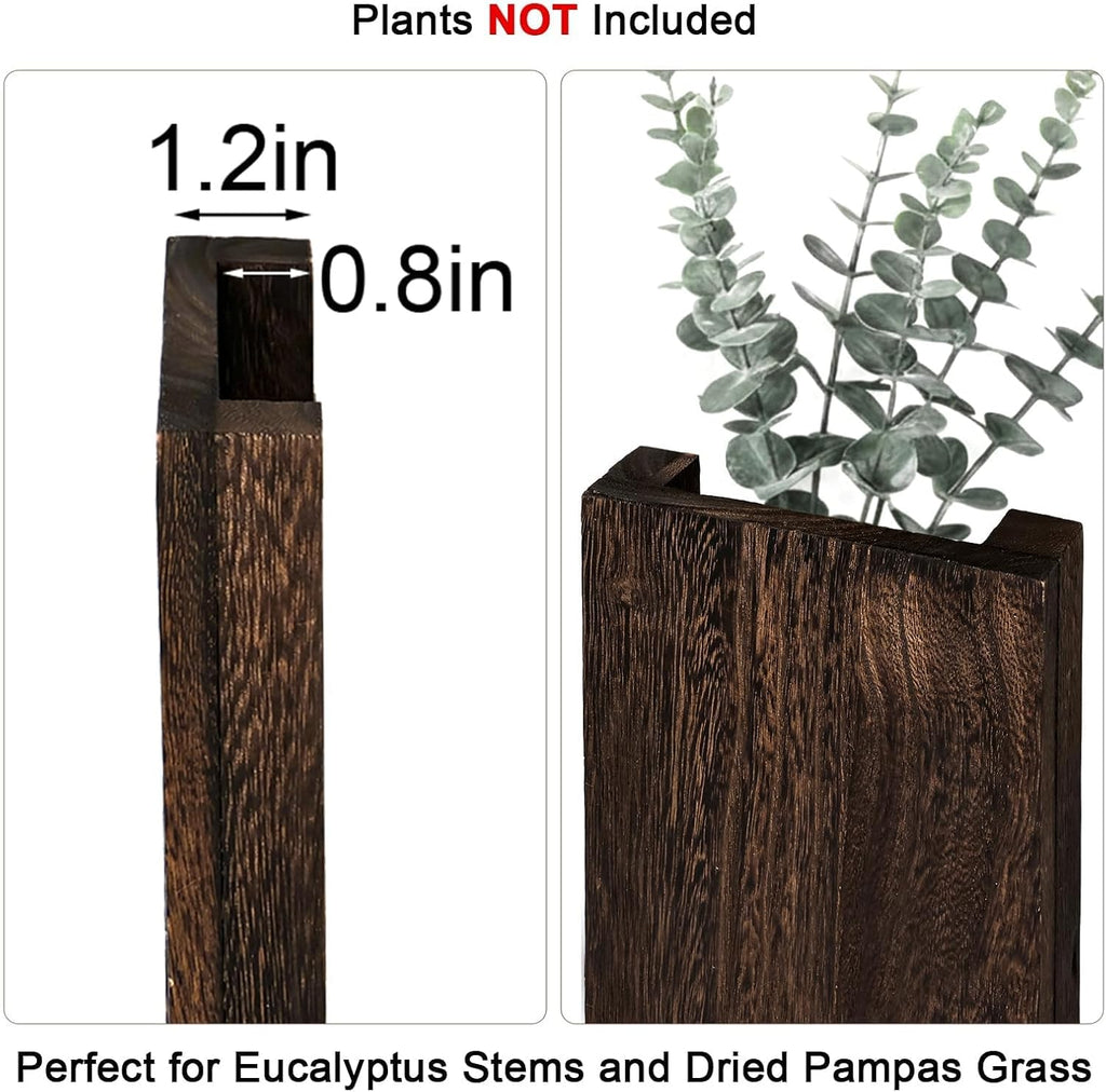 2 Pack Wood Wall Planter Sconces