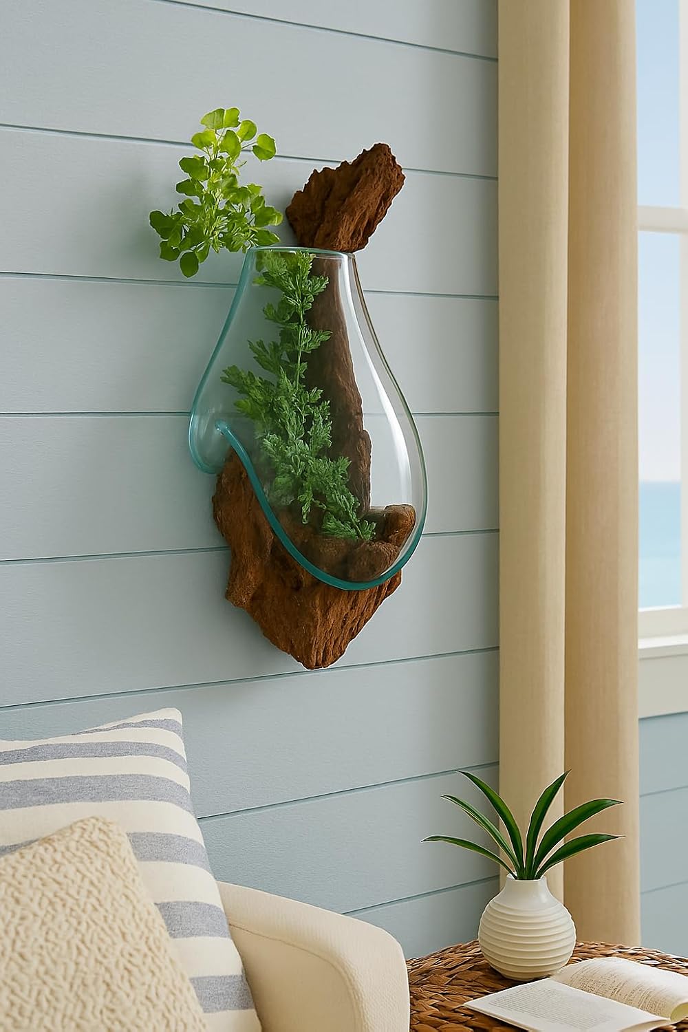 Driftwood Glass Wall Terrarium