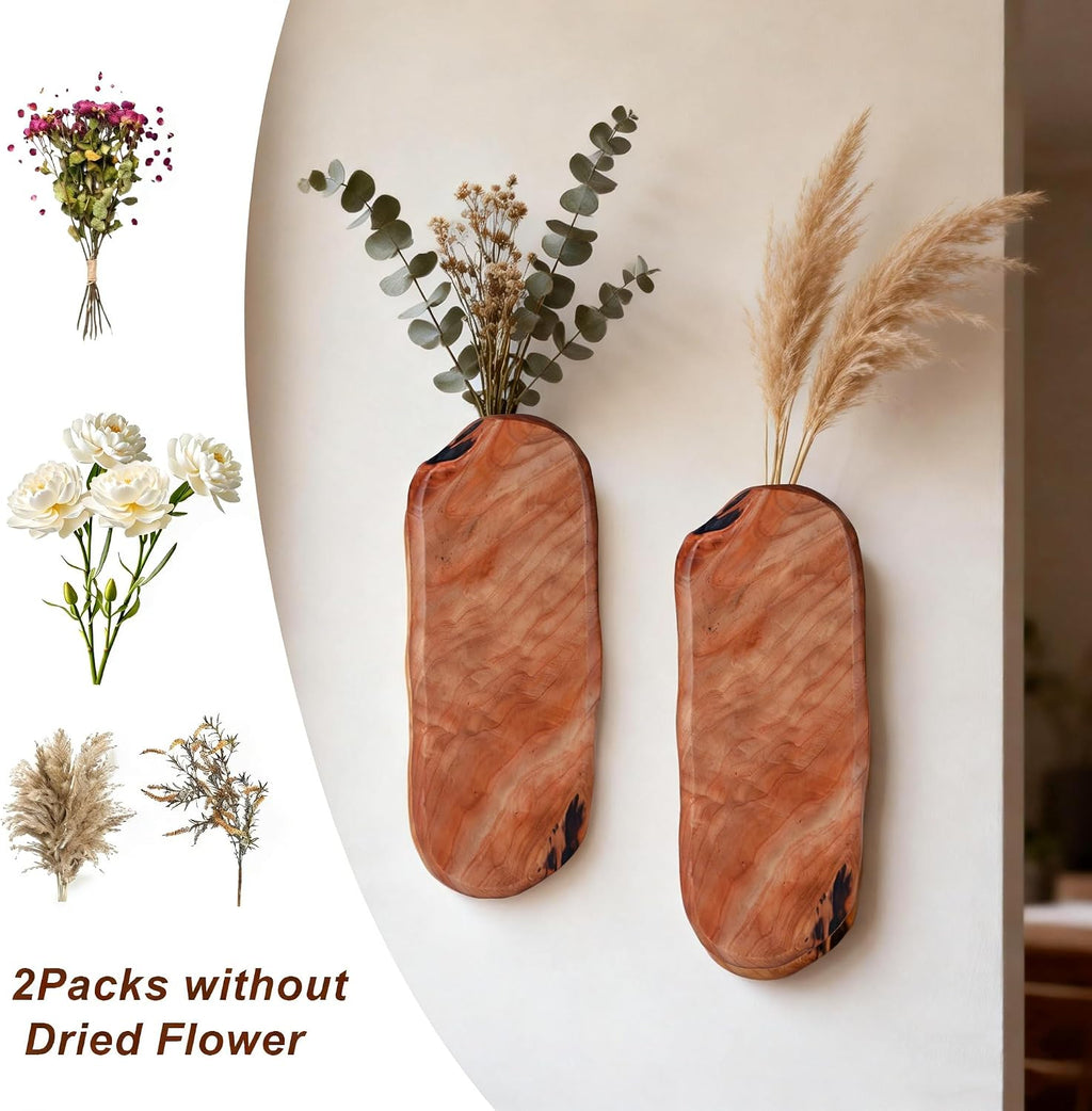 Wood Wall Hanging Plant Vases