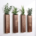 4 Pack Wood Wall Pocket Planters