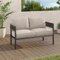 Wicker Outdoor Patio Loveseat Conversation Set